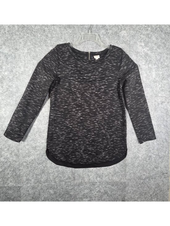Merona Tops - Merona Knit  Tunic Top Long Sleeve Top Black Women's Size M Casual Pullover